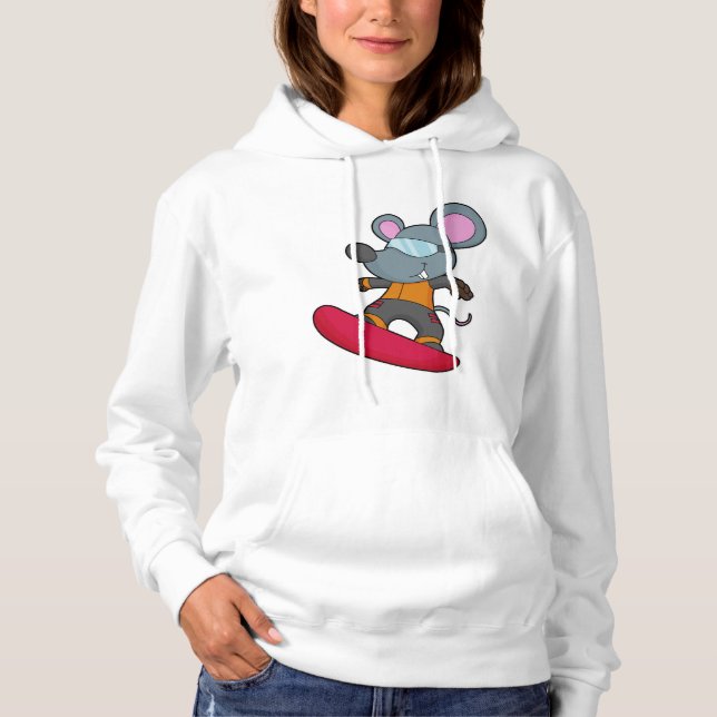 Pull À Capuche Mouse as Snowboarder (Devant)