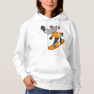 Pull À Capuche Mouse as Snowboarder