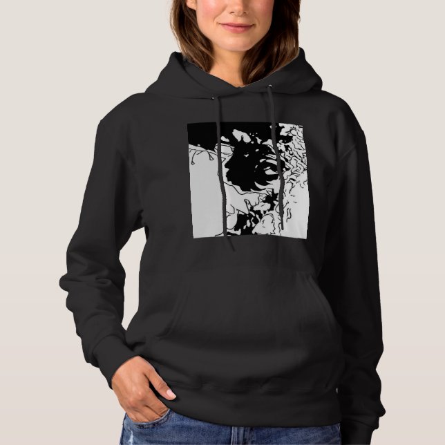 Pull À Capuche MRNStudios Doodle à fleurs (Devant)
