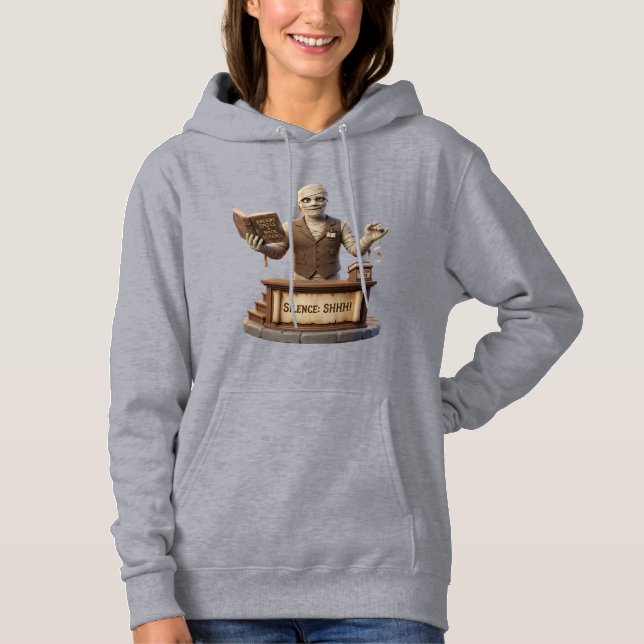 Pull À Capuche Mummy Librarian Ancient Spells Funny Halloween  (Devant)