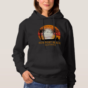 Pull À Capuche Newport Beach Californie Vintage Sunset Retro Sun