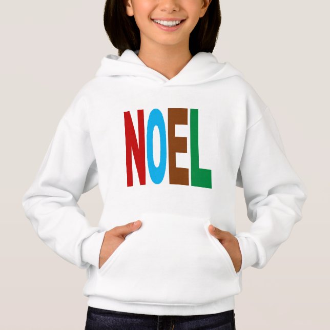 PULL   A CAPUCHE   NOEL  COULEURS (Devant)