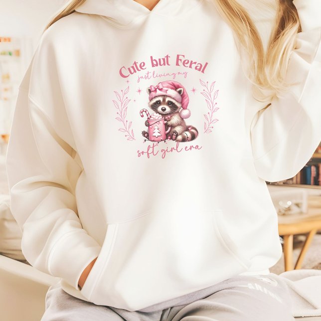 Pull À Capuche Noël rose mou (Créateur téléchargé)