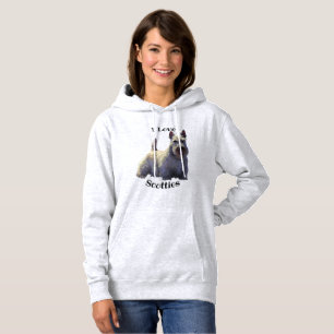 Pull À Capuche Noir de Terrier d'écossais/blond comme les blés,