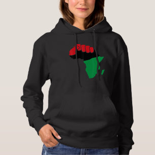 Pull À Capuche Noir Poing Afrique Continent Illustration Histoire