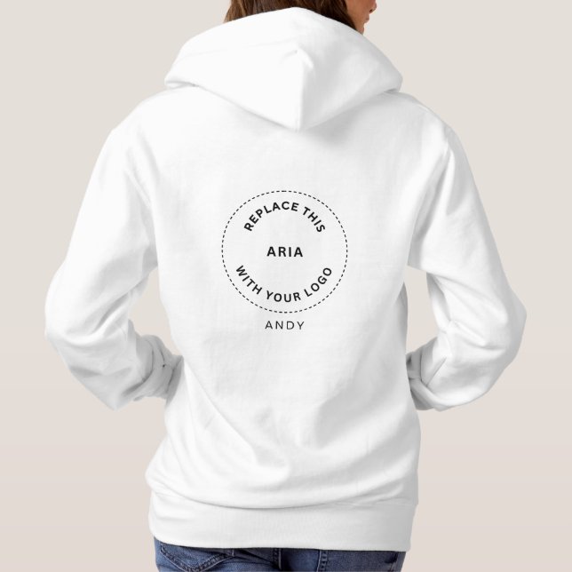 Pull À Capuche Nom de l'employé Logo de l'entreprise Dernière Hoo (Dos)