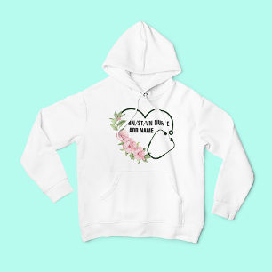 Pull À Capuche Nom de l'infirmière étudiante-inscrite-ancienne