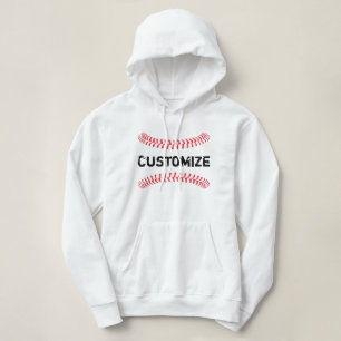 Pull À Capuche Nom ou texte de l'équipe de baseball personnalisée