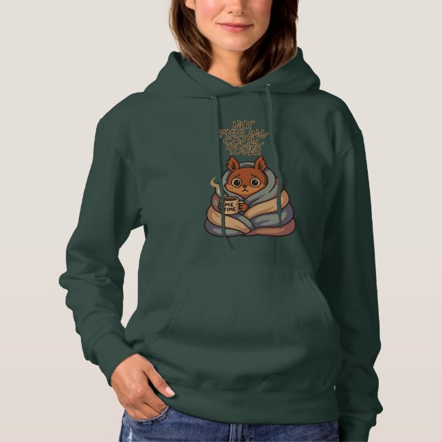 Pull À Capuche Nut Feed Social Aujourd'Hui - Écureuil cosy (Devant)