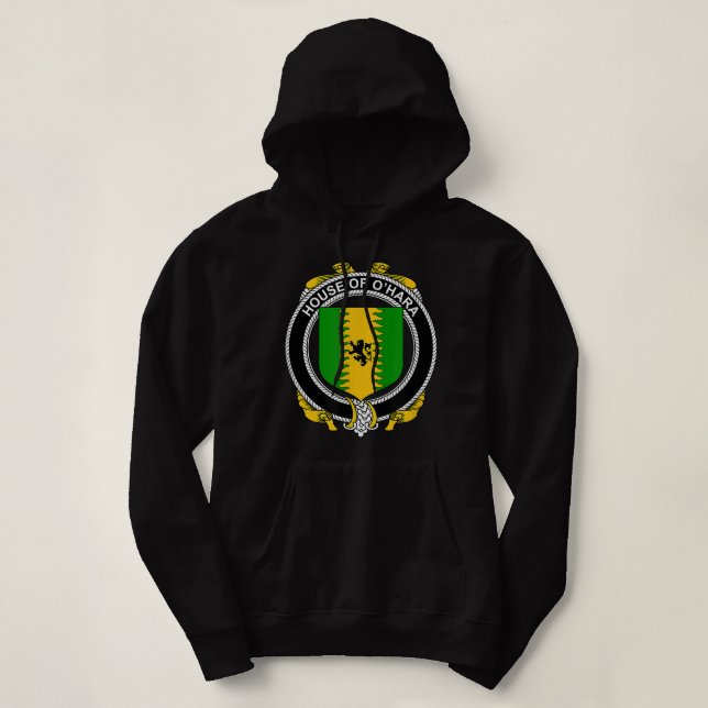 Pull À Capuche O'Hara Coat of Arms Family Crest  (Design devant)