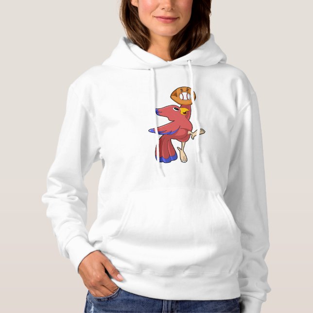 Pull À Capuche Oiseau au baseball avec gant de baseball (Devant)