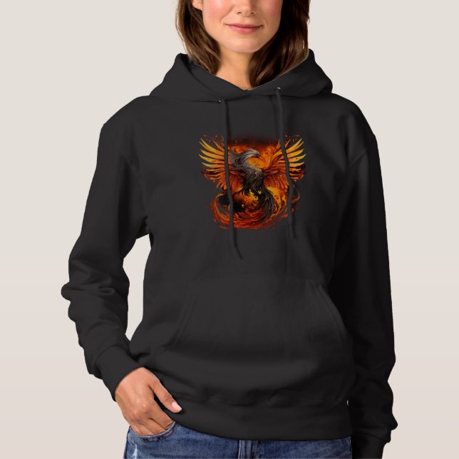 Pull À Capuche Oiseau mythique Renaissance Phoenix Artwork Firebi (Devant)