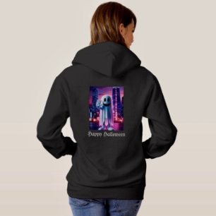 Pull À Capuche Ondes et lumières urbaines verdoyantes