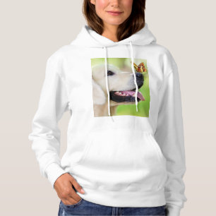 Pull À Capuche Oreiller À Lancer Du Labrador Et Du Papillon