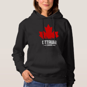 Pull À Capuche Ottawa Québec Canada Feuille d'érable Drapeau cana