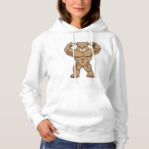 Pull À Capuche Ours comme Bodybuilder avec de grands Muscles