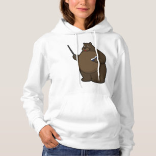 Pull À Capuche Ours comme enseignant avec livre et pointeur