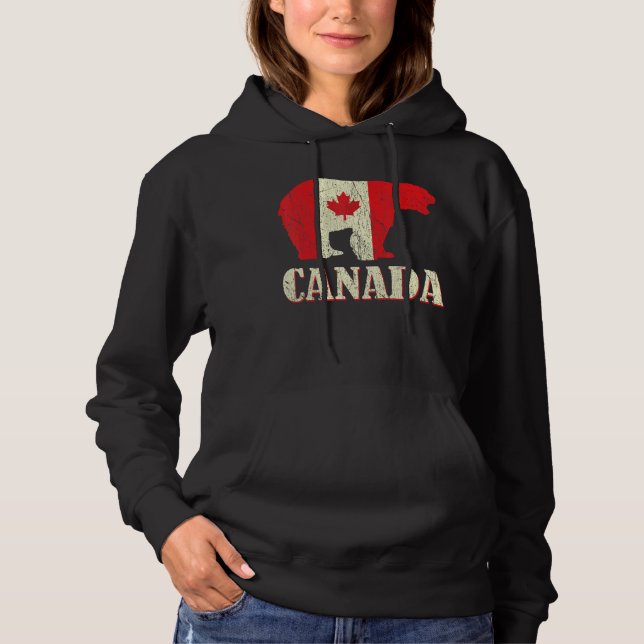 Pull À Capuche Ours en détresse Fête du Canada Fier Canadien Cana (Devant)