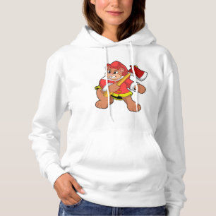 Pull À Capuche Ours en tant que pompier avec Ax