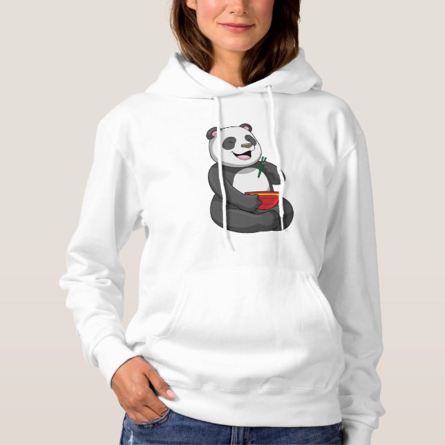 Pull À Capuche Panda avec Bowl Ramen (Devant)