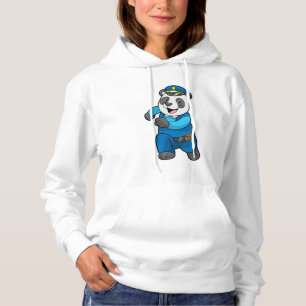 Pull À Capuche Panda en tant qu'officier de police avec casquette