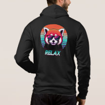 Panda rouge portant des lunettes de soleil avec le