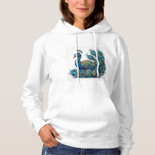 Pull À Capuche paon dans un art mandala imprimé