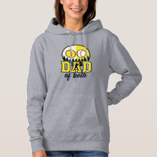 Pull À Capuche Papa Baseball Softball des Deux Conception Vectori