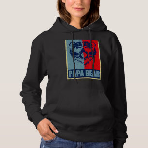 Pull À Capuche Papa Bear Retro Cool Lunettes de soleil Fête des p