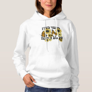 Pull À Capuche Papillon vintage Trouvez votre lumière intérieur