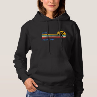Pull À Capuche Park City Utah Skiing Skier Ski Retro Sun Vintage