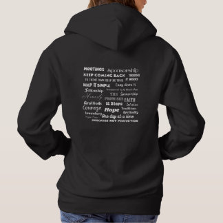 Pull À Capuche Paroles et slogans de rétablissement en 12 étapes