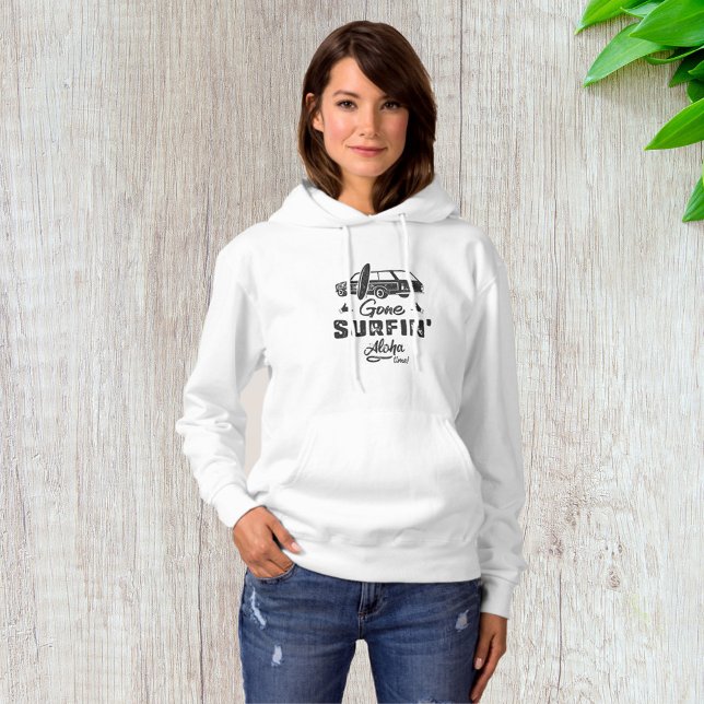 Pull À Capuche Parti Faire du Surf Temps Aloha (Créateur téléchargé)