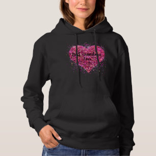 Pull À Capuche Parties scintillant rose étincelle coeur meilleur 