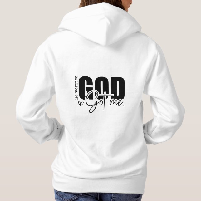 Pull À Capuche Pas de souci Dieu m'a eu (Dos)