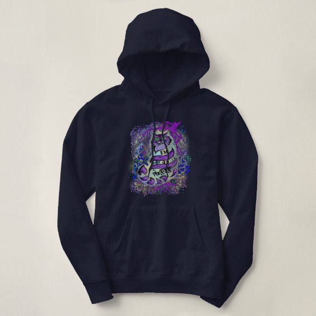 Pull À Capuche Pas Tout À Fait Là, Crazy Cat (Design devant)