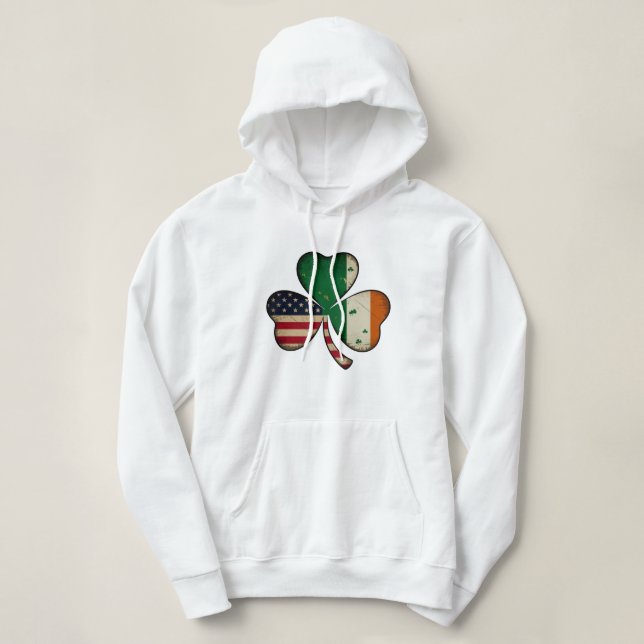 Pull À Capuche "Patrimoine chanceux" 🍀 🇺 🇸 🇪 (Design devant)