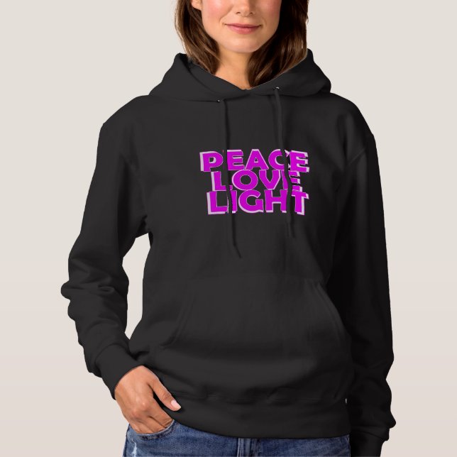 Pull À Capuche Peace Love Light Yoga dit (Devant)
