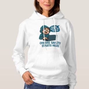 Pull À Capuche Pensez avant de cliquer - Sensibilisation à la séc