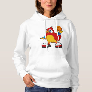 Pull À Capuche Perroquet comme joueur de basket-ball avec basket-