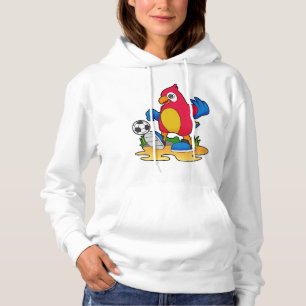 Pull À Capuche Perroquet comme joueur de football avec Soccer