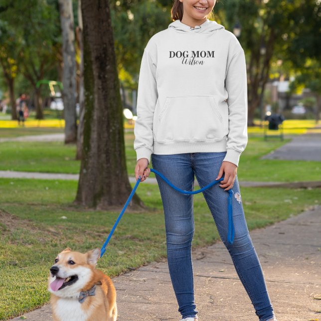 Pull À Capuche Personnalisé nom personnalisé chien de mère cadeau (Créateur téléchargé)