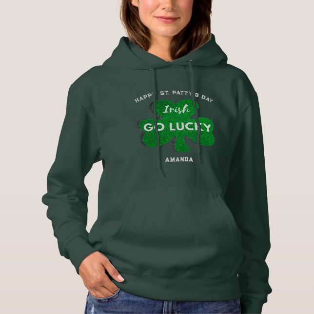 Pull À Capuche Personnaliser Joyeux Sweatshirt du jour de St. Pat (Devant)