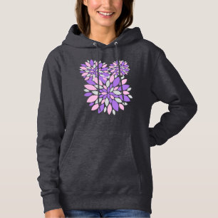 Pull À Capuche Pétales Magiques Fleurs violettes