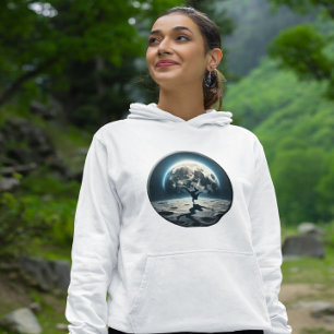 Pull À Capuche Petit-déjeuner lunaire - Style de rue dans l'espac