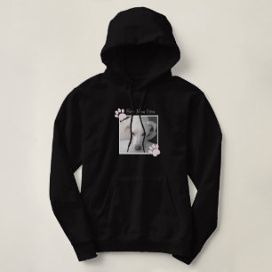 Pull À Capuche Photo de l'unique mignon chien blanc Pink Paws Bes