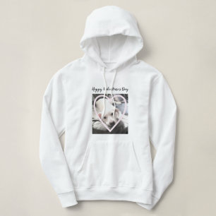 Pull À Capuche Photo super mignonne d'un chiot dans un coeur rose