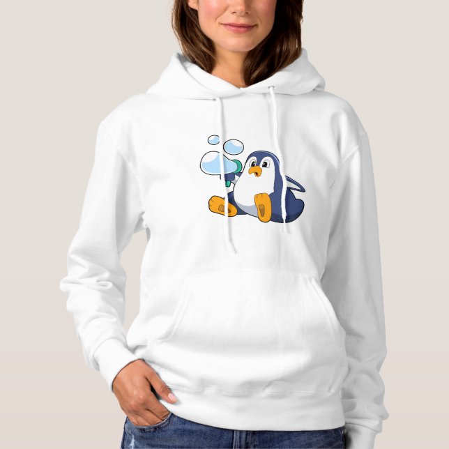 Pull À Capuche Pingouin avec bulles de savon.PNG (Devant)