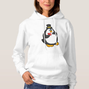 Pull À Capuche Pingouin avec Casquette au Poker avec cartes de Po
