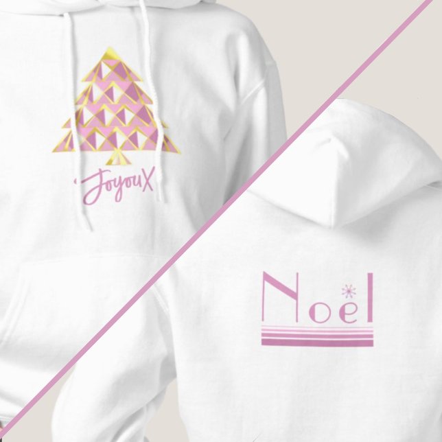 Pull À Capuche Pink Joyoux Noel Christmas T-Shirt (Créateur téléchargé)